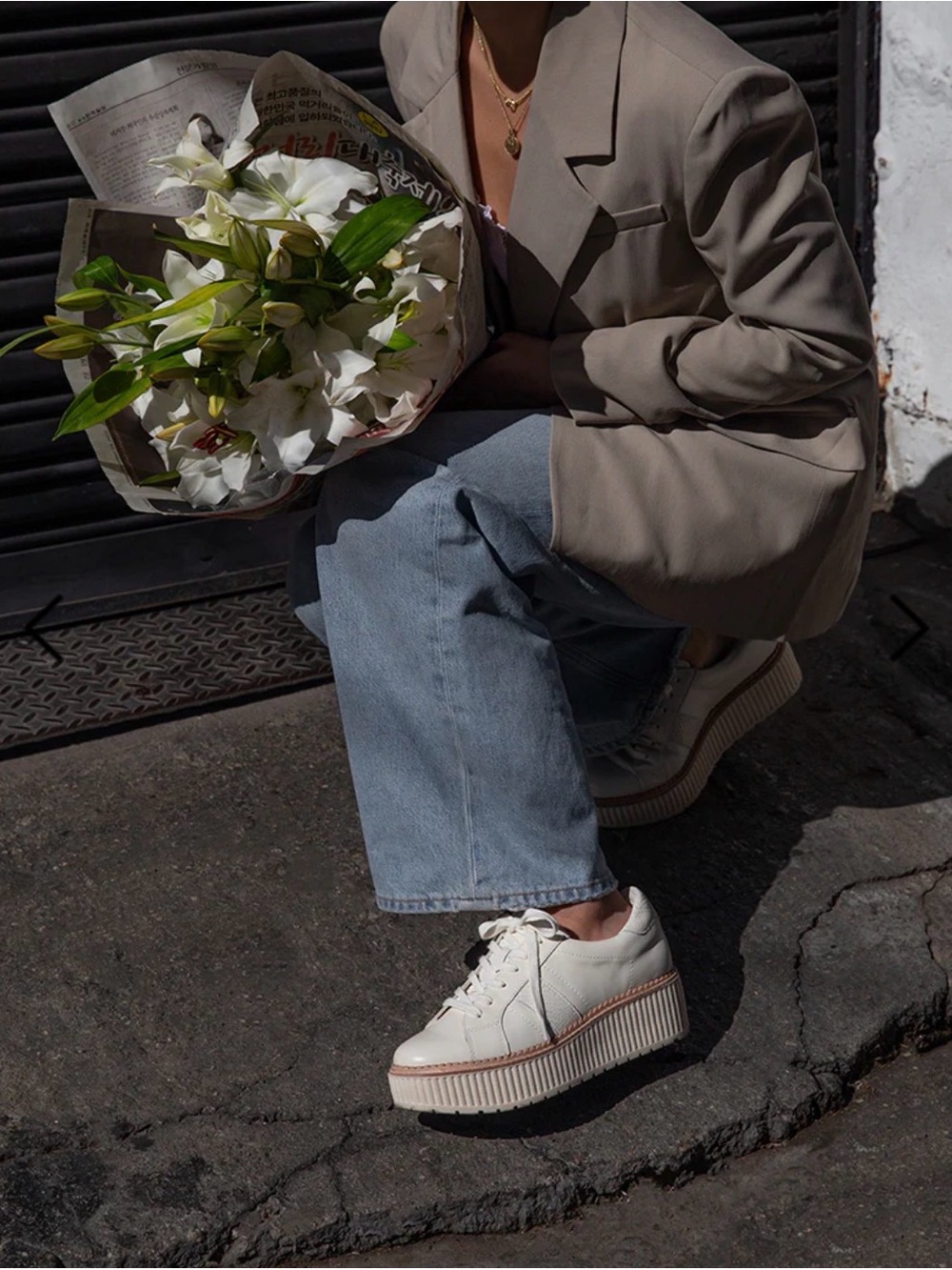 Dolce Vita Tiger White Leather Chunky Platform Sneaker Women’s 9.5